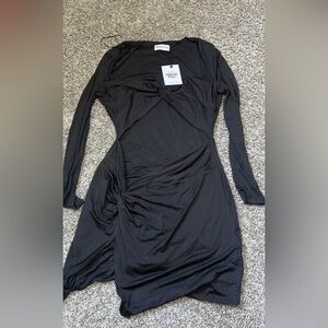 Princess Polly Maxam Long Sleeve Mini Dress Black